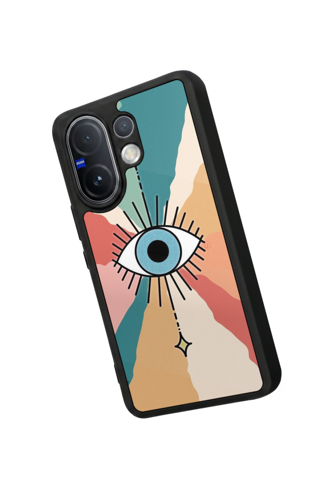 Vivo V60 Uyumlu Göz Tasarımlı Glossy Premium Kılıf