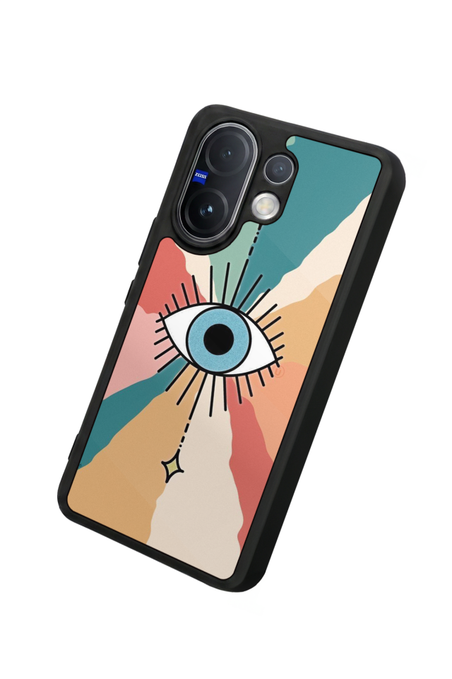 Vivo V60 Uyumlu Göz Tasarımlı Glossy Premium Kılıf