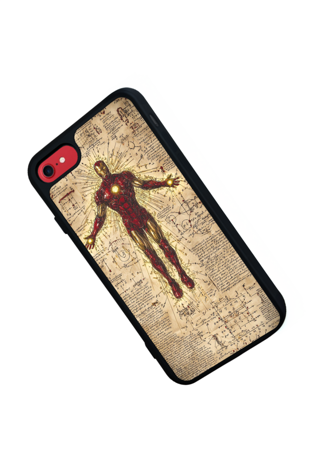 iPhone 8 Uyumlu  Iron Man ( Demir Adam ) Tasarımlı Glossy Premium Kılıf