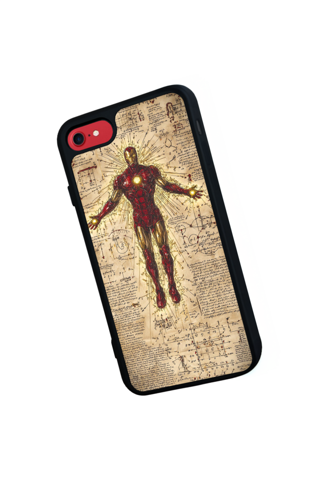 iPhone 8 Uyumlu  Iron Man ( Demir Adam ) Tasarımlı Glossy Premium Kılıf