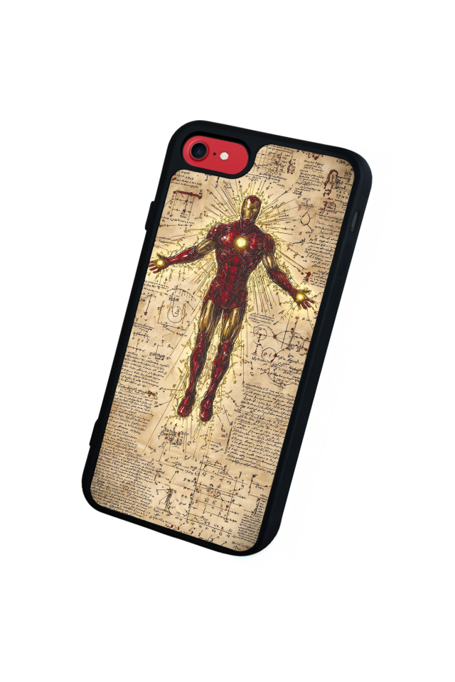 iPhone 8 Uyumlu  Iron Man ( Demir Adam ) Tasarımlı Glossy Premium Kılıf