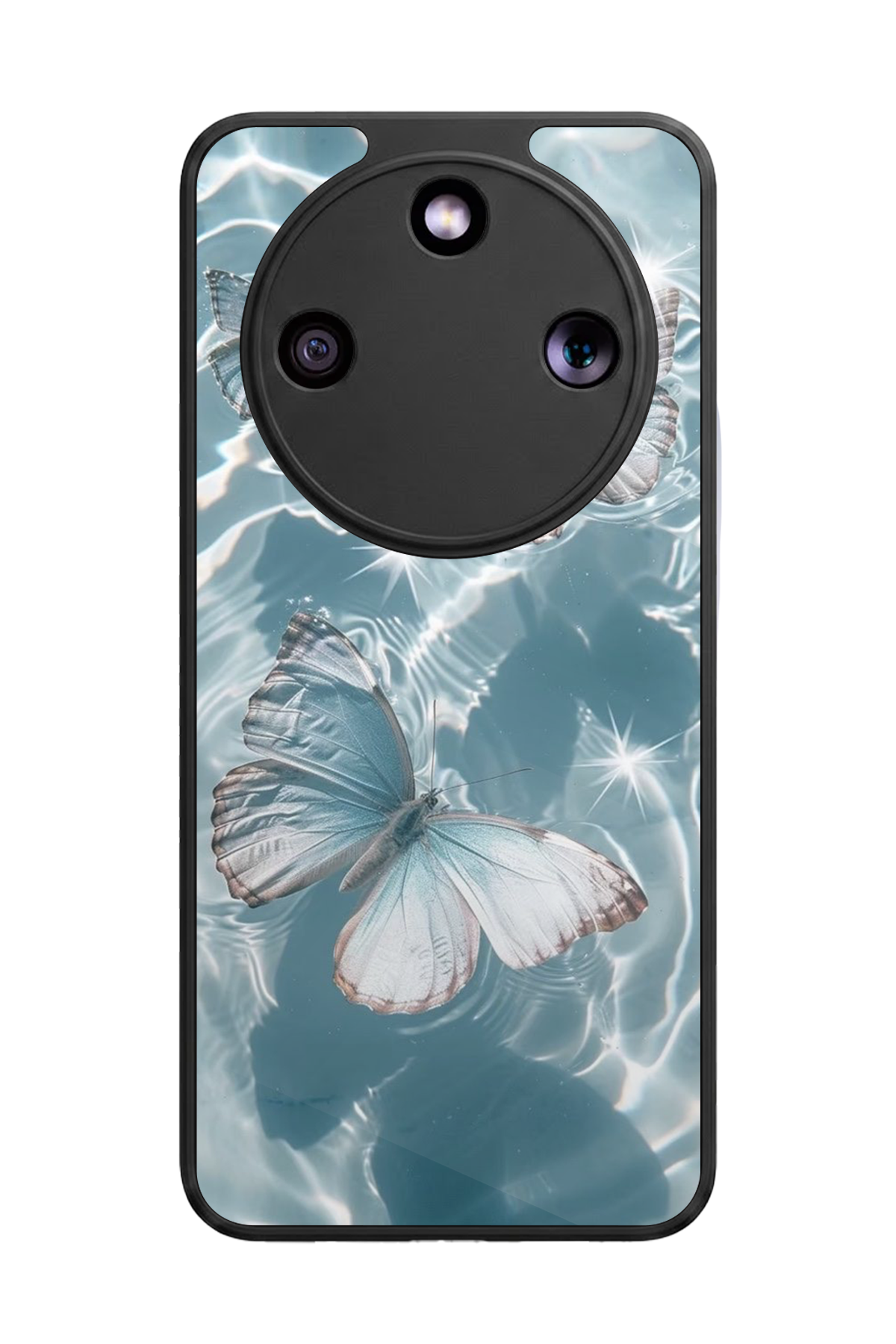 Honor Magic 8 Lite Uyumlu Kelebek Tasarımlı Glossy Premium Kılıf