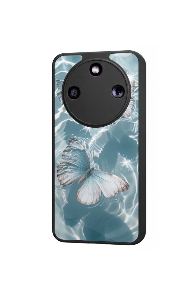 Honor Magic 8 Lite Uyumlu Kelebek Tasarımlı Glossy Premium Kılıf
