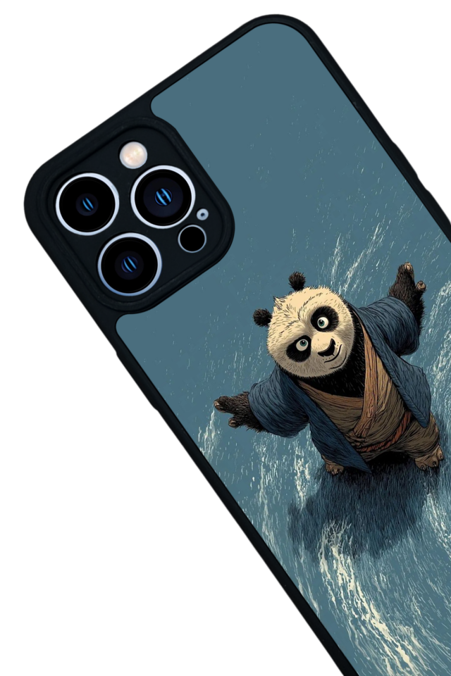 iPhone 13 Pro Max Uyumlu Kung Fu Panda Tasarımlı Glossy Premium Kılıf