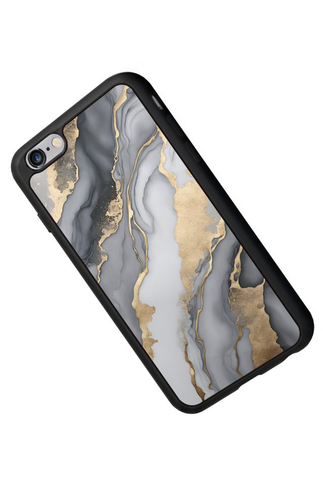 iPhone 6s Plus Uyumlu Mermer Marble Tasarımlı Glossy Premium Kılıf