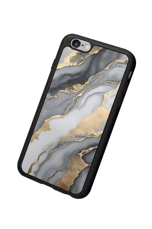 iPhone 6s Plus Uyumlu Mermer Marble Tasarımlı Glossy Premium Kılıf