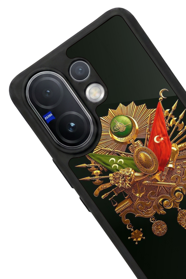 Vivo V60 Uyumlu Osmanli Tugrasi Tasarımlı Glossy Premium Kılıf