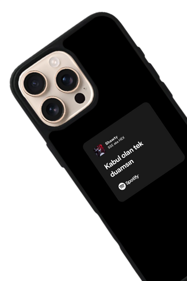 iPhone 14 Pro Uyumlu Sarki Sozleri Tasarımlı Glossy Premium Kılıf
