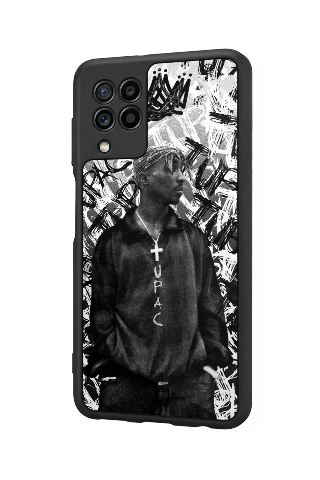 Samsung Galaxy M32 Uyumlu Tupac Tasarımlı Glossy Premium Kılıf