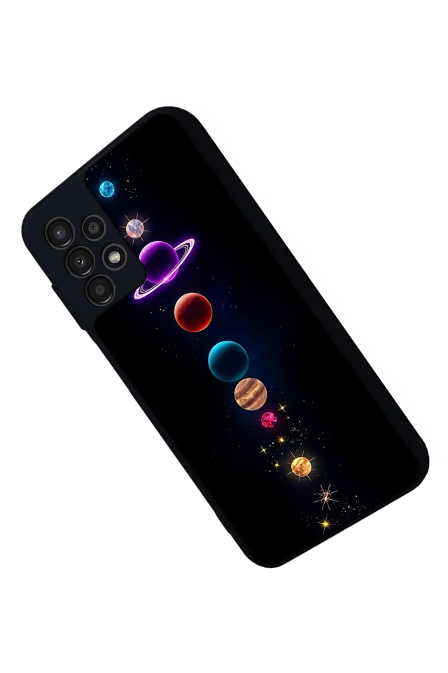 Samsung Galaxy A13 Uyumlu Uzay Tasarımlı Glossy Premium Kılıf