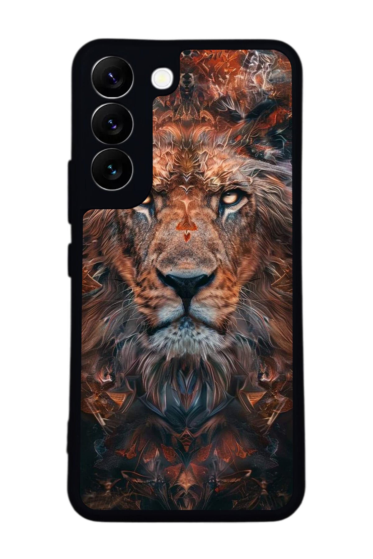 Samsung Galaxy S22 Uyumlu Aslan Tasarımlı Glossy Premium Kılıf