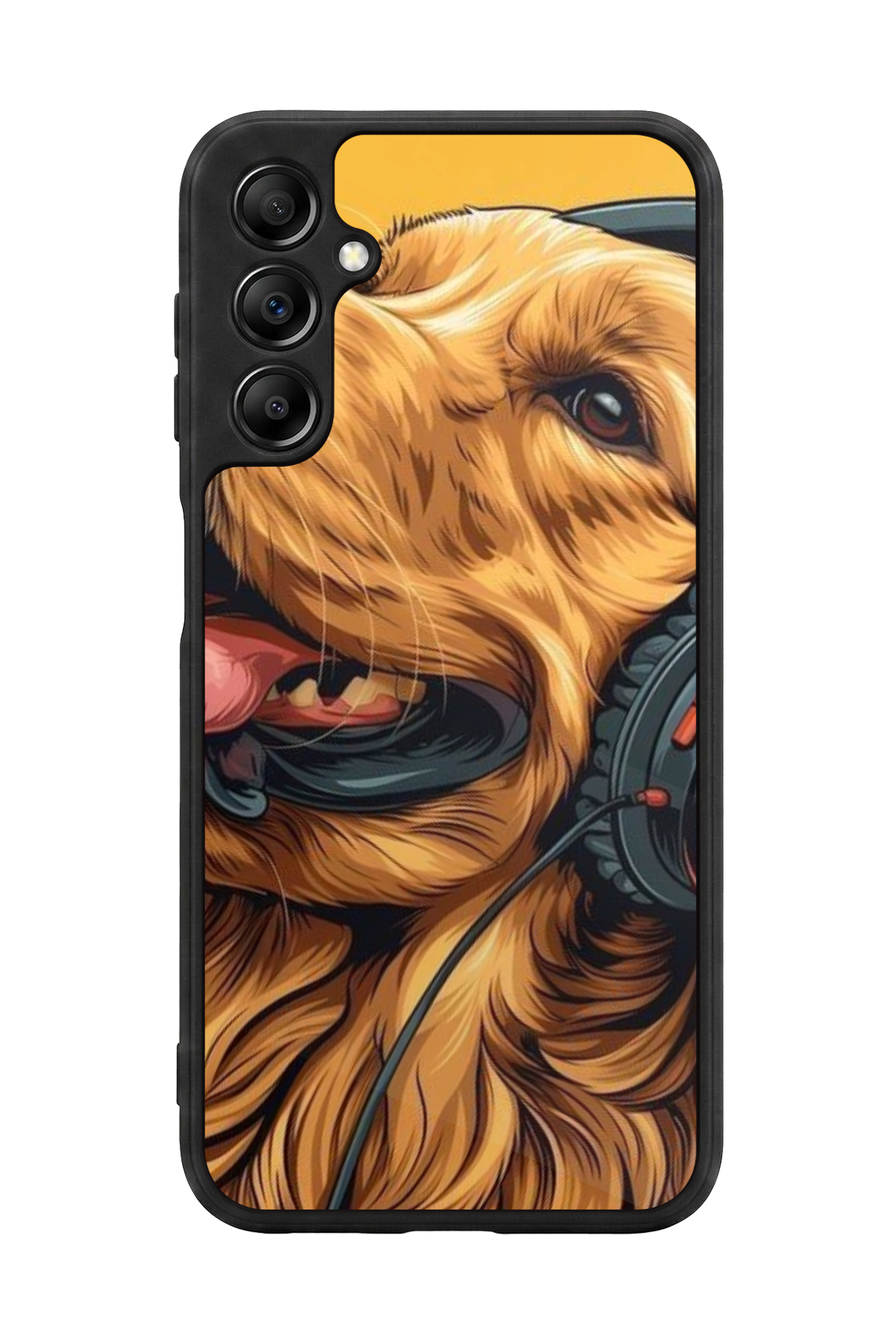 Samsung Galaxy A14 Uyumlu Golden Kopek Tasarımlı Glossy Premium Kılıf