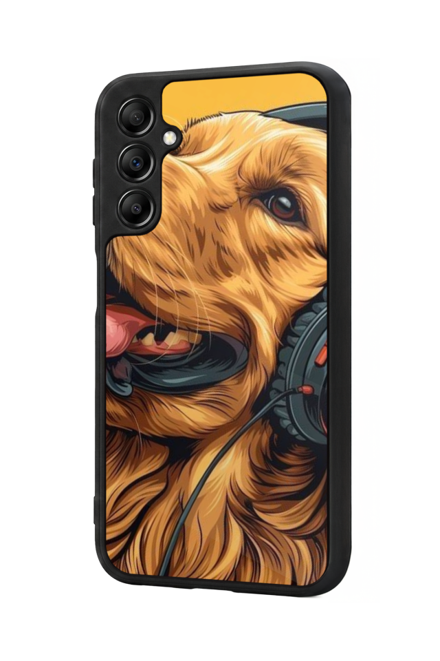 Samsung Galaxy A14 Uyumlu Golden Kopek Tasarımlı Glossy Premium Kılıf