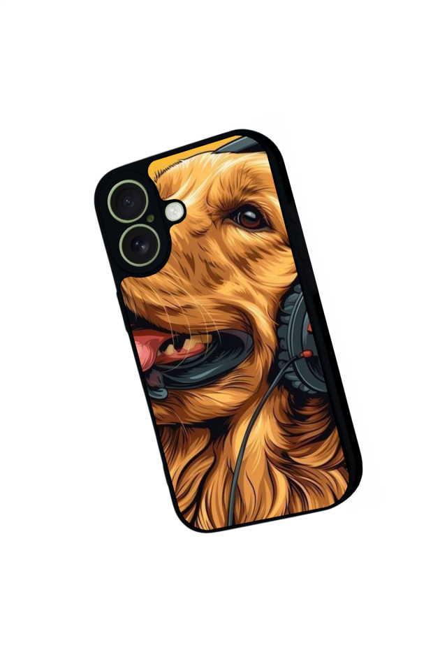 iPhone 17 Uyumlu Golden Kopek Tasarımlı Glossy Premium Kılıf