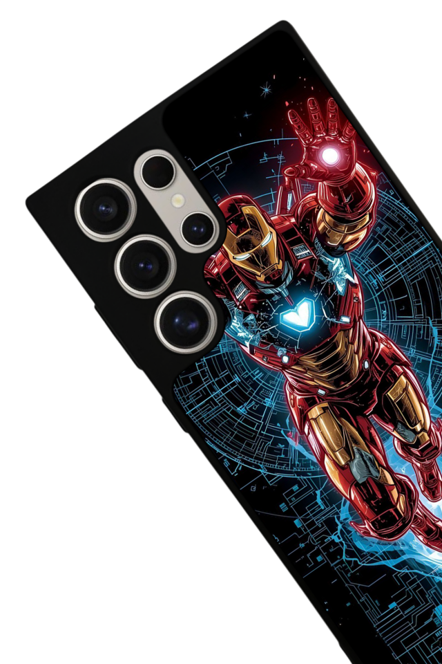 Samsung Galaxy S24 Ultra Uyumlu Iron Man ( Demir Adam ) Tasarımlı Glossy Premium Kılıf