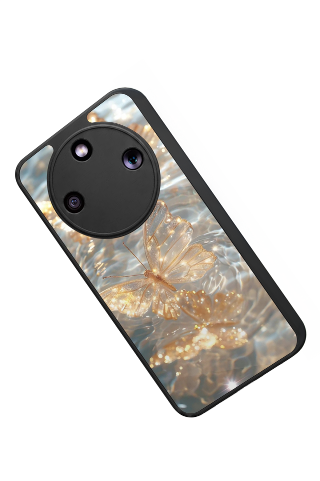 Honor Magic 8 Lite Uyumlu Kelebek Tasarımlı Glossy Premium Kılıf