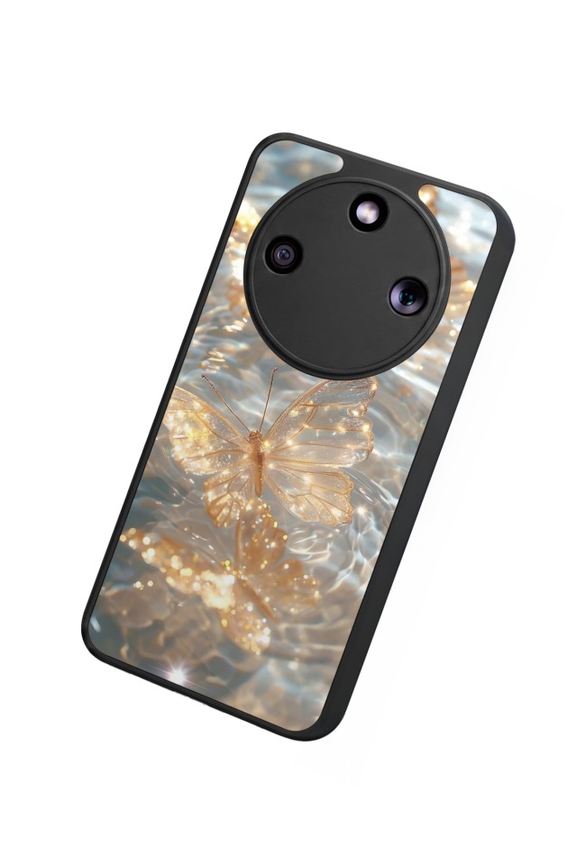 Honor Magic 8 Lite Uyumlu Kelebek Tasarımlı Glossy Premium Kılıf