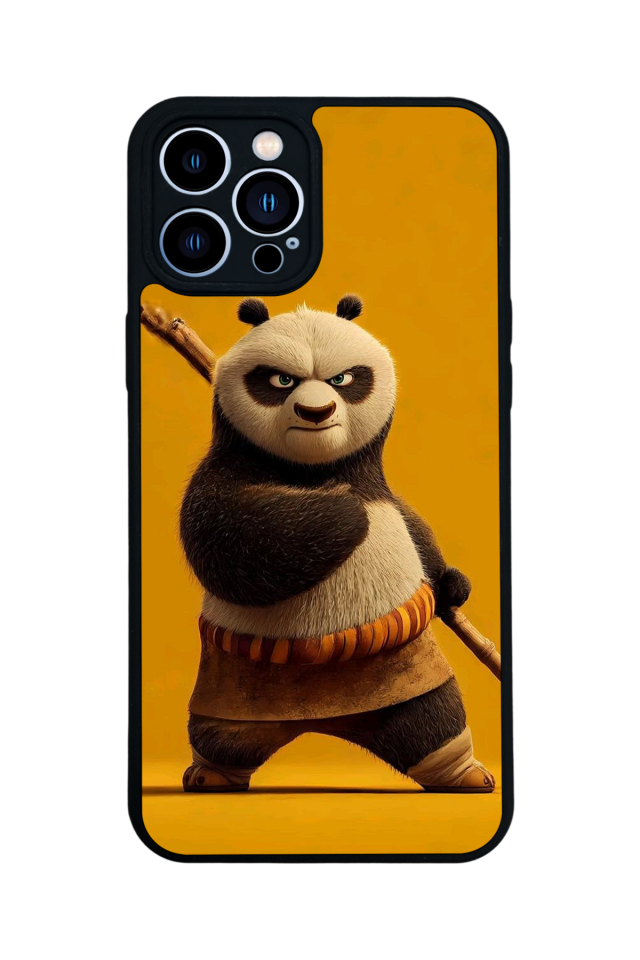iPhone 13 Pro Max Uyumlu Kung Fu Panda Tasarımlı Glossy Premium Kılıf