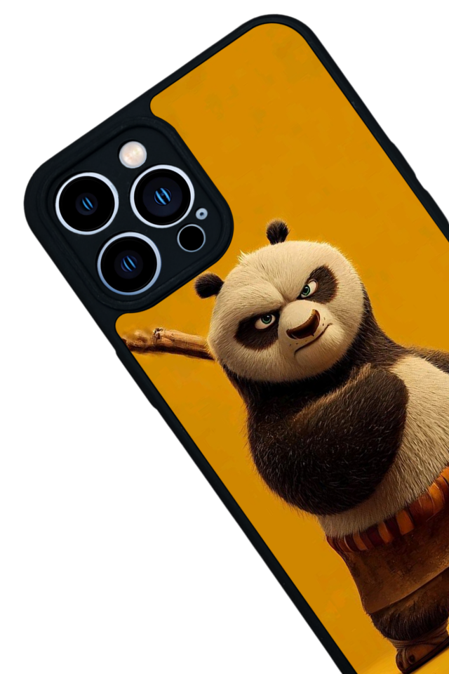 iPhone 13 Pro Max Uyumlu Kung Fu Panda Tasarımlı Glossy Premium Kılıf