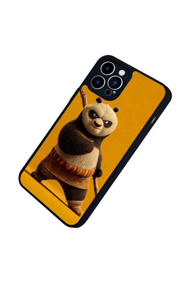 iPhone 13 Pro Max Uyumlu Kung Fu Panda Tasarımlı Glossy Premium Kılıf