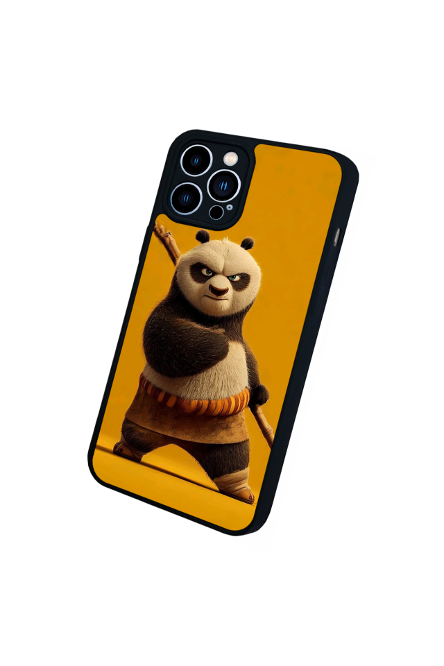 iPhone 13 Pro Max Uyumlu Kung Fu Panda Tasarımlı Glossy Premium Kılıf