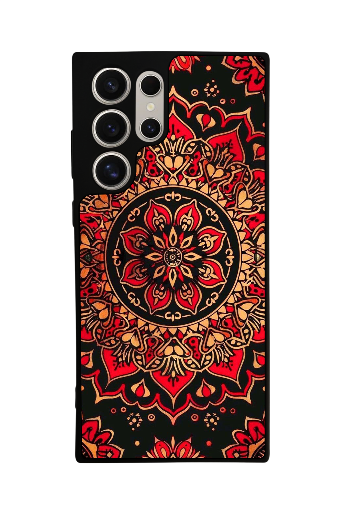 Samsung Galaxy S22 Ultra Uyumlu Mandala Tasarımlı Glossy Premium Kılıf