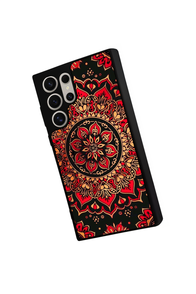 Samsung Galaxy S22 Ultra Uyumlu Mandala Tasarımlı Glossy Premium Kılıf