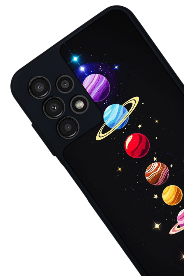 Samsung Galaxy A13 Uyumlu Uzay Tasarımlı Glossy Premium Kılıf