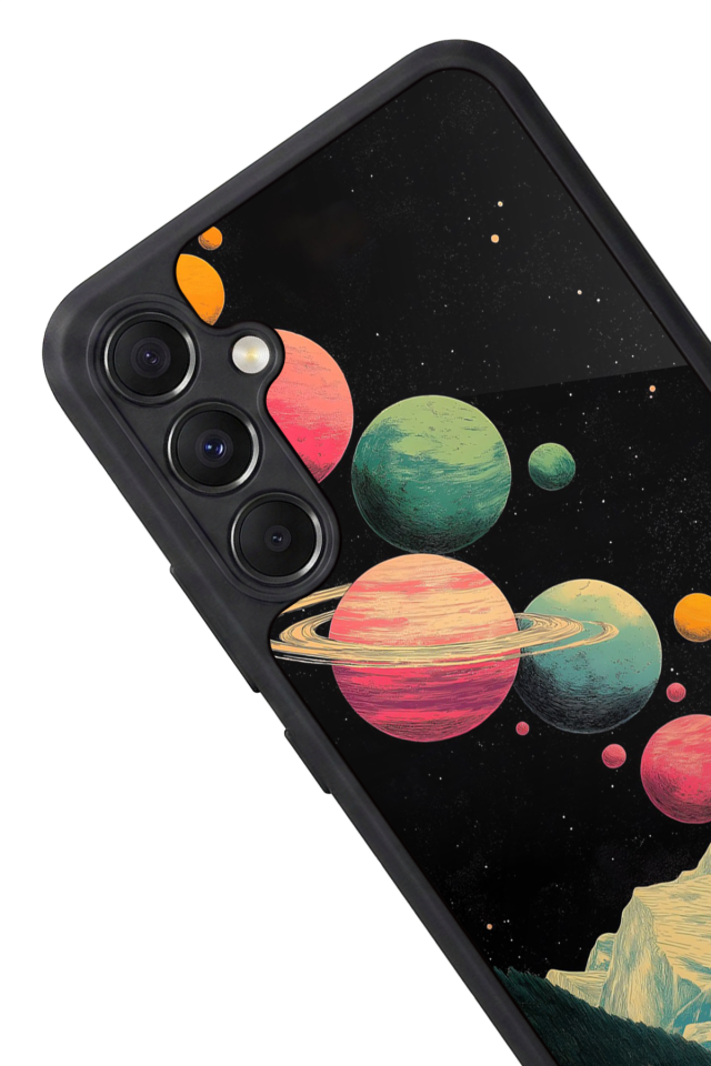Samsung Galaxy M34 Uyumlu Uzay Tasarımlı Glossy Premium Kılıf