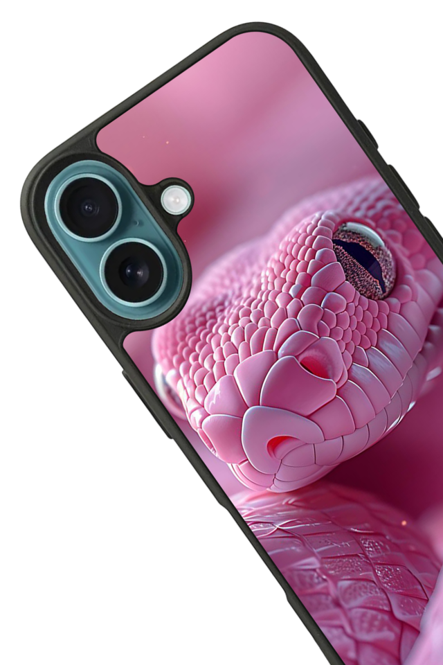 iPhone 16 Uyumlu Yılan Tasarımlı Glossy Premium Kılıf