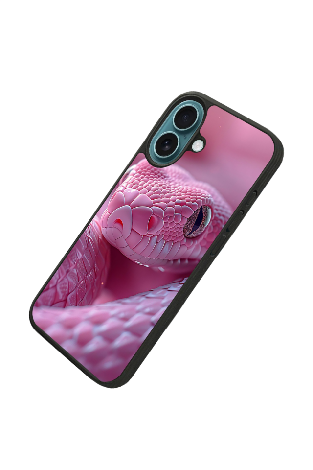 iPhone 16 Uyumlu Yılan Tasarımlı Glossy Premium Kılıf