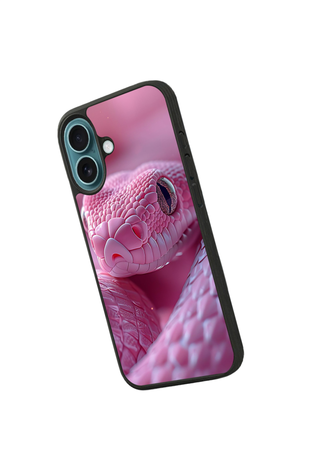 iPhone 16 Uyumlu Yılan Tasarımlı Glossy Premium Kılıf