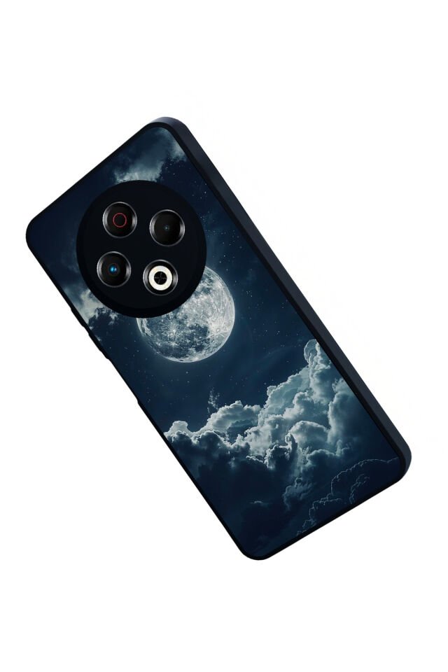 Tecno Spark 30 Uyumlu Ay Tasarımlı Glossy Premium Kılıf