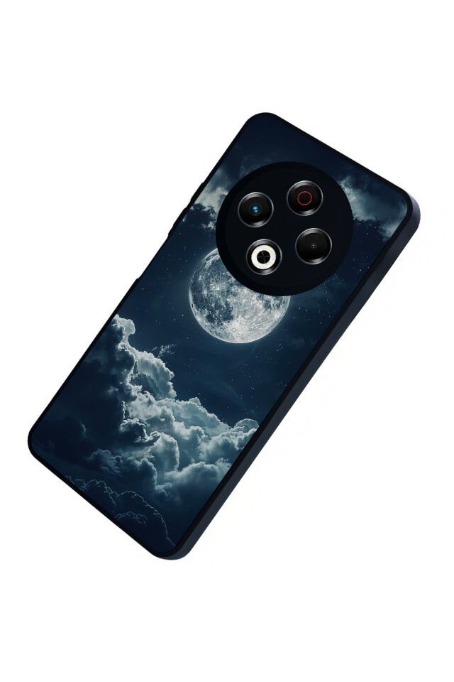 Tecno Spark 30 Uyumlu Ay Tasarımlı Glossy Premium Kılıf