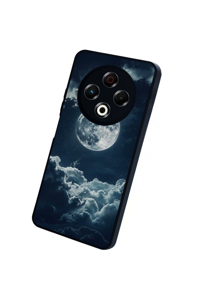 Tecno Spark 30 Uyumlu Ay Tasarımlı Glossy Premium Kılıf