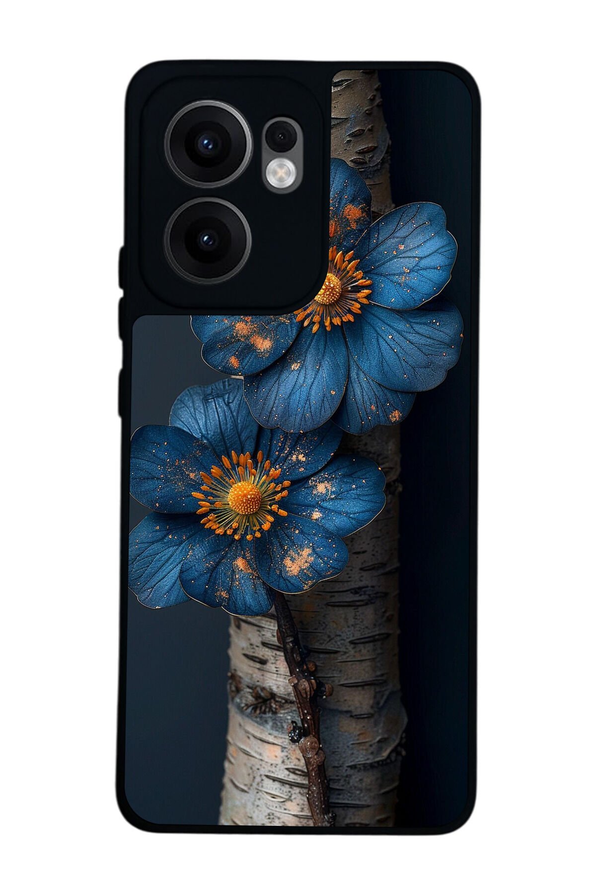 Oppo Reno 13F Uyumlu Cicek Tasarımlı Glossy Premium Kılıf