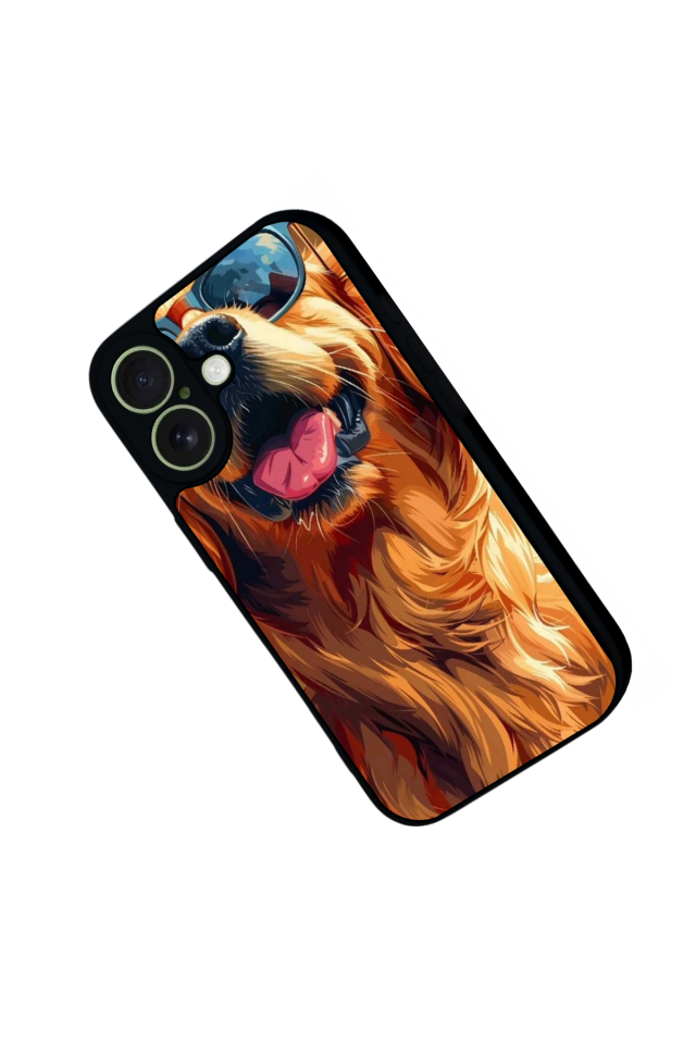 iPhone 17 Uyumlu Golden Kopek Tasarımlı Glossy Premium Kılıf