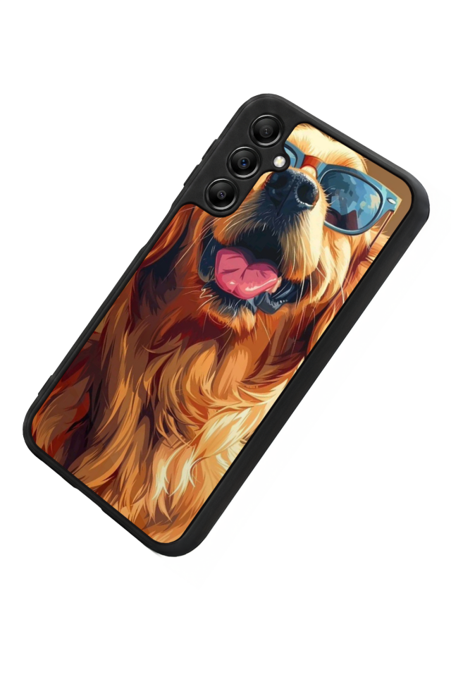 Samsung Galaxy A14 Uyumlu Golden Kopek Tasarımlı Glossy Premium Kılıf