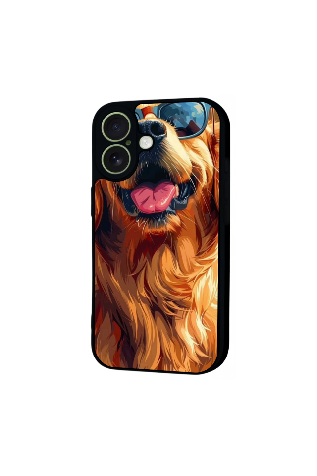 iPhone 17 Uyumlu Golden Kopek Tasarımlı Glossy Premium Kılıf