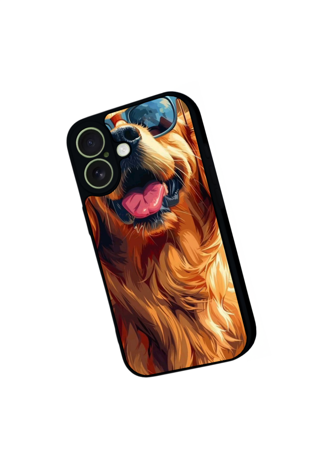 iPhone 17 Uyumlu Golden Kopek Tasarımlı Glossy Premium Kılıf