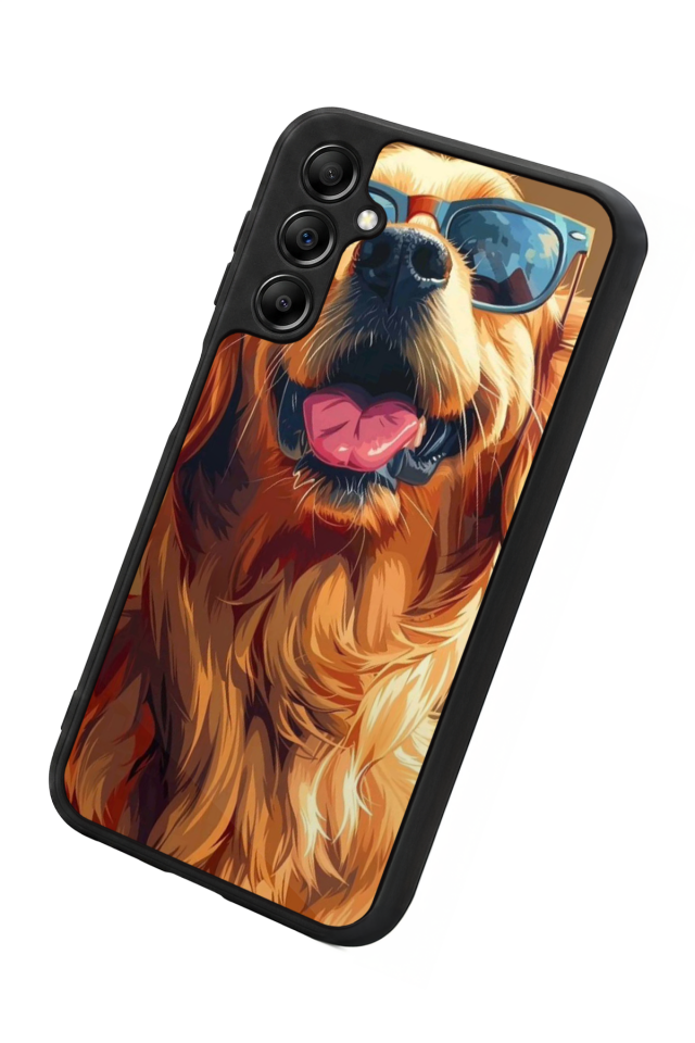 Samsung Galaxy A14 Uyumlu Golden Kopek Tasarımlı Glossy Premium Kılıf