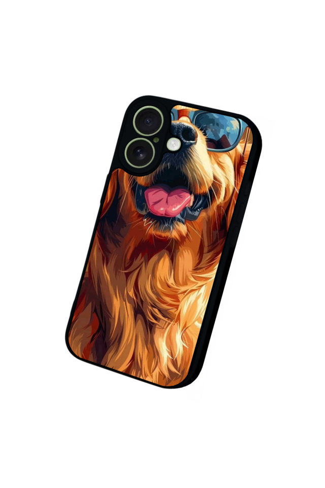 iPhone 17 Uyumlu Golden Kopek Tasarımlı Glossy Premium Kılıf