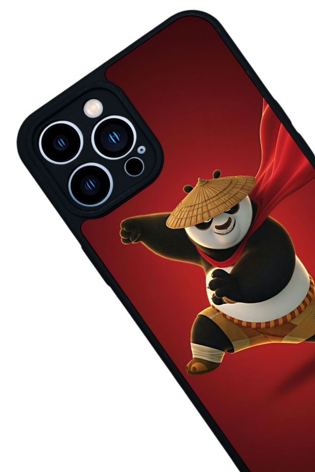 iPhone 13 Pro Max Uyumlu Kung Fu Panda Tasarımlı Glossy Premium Kılıf