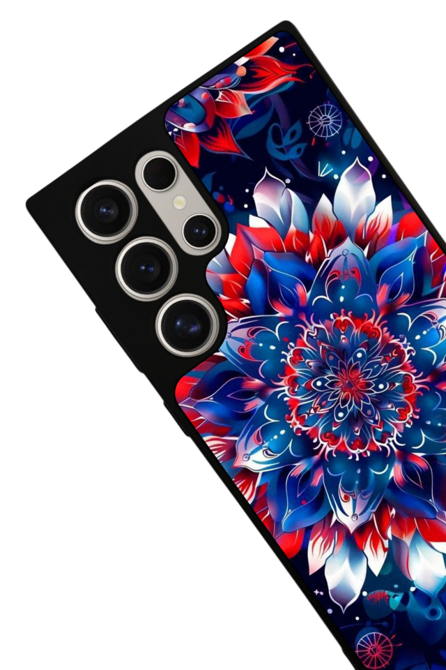 Samsung Galaxy S22 Ultra Uyumlu Mandala Tasarımlı Glossy Premium Kılıf