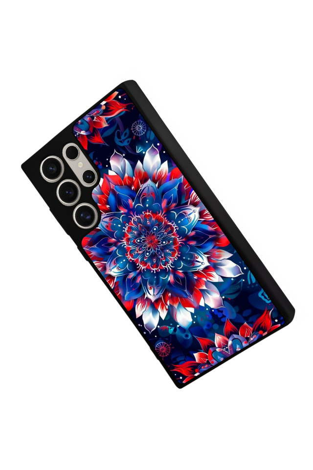Samsung Galaxy S22 Ultra Uyumlu Mandala Tasarımlı Glossy Premium Kılıf