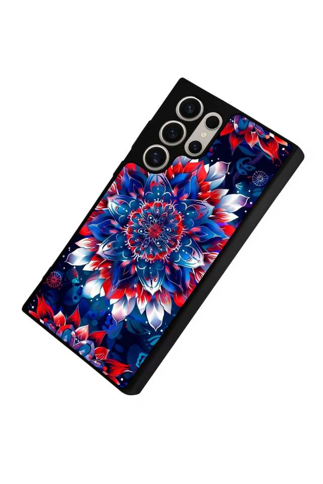 Samsung Galaxy S22 Ultra Uyumlu Mandala Tasarımlı Glossy Premium Kılıf