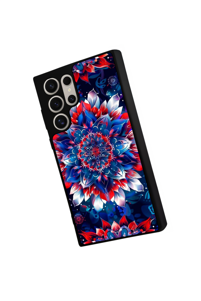 Samsung Galaxy S22 Ultra Uyumlu Mandala Tasarımlı Glossy Premium Kılıf