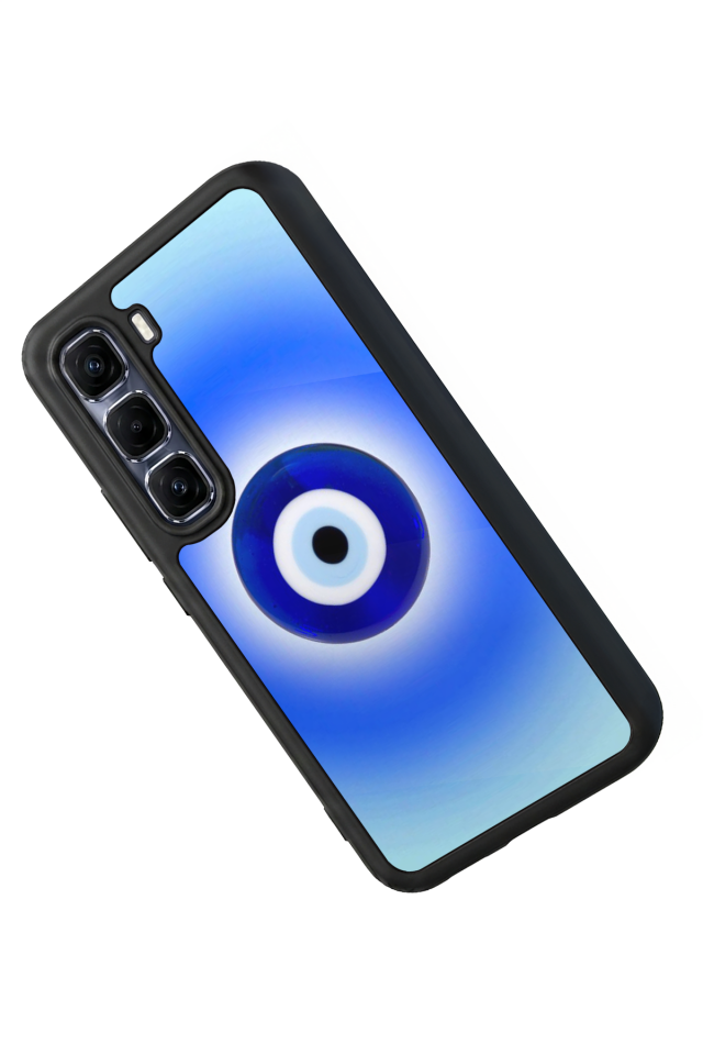 Infinix Hot 60 Pro Plus Uyumlu Nazar Tasarımlı Glossy Premium Kılıf