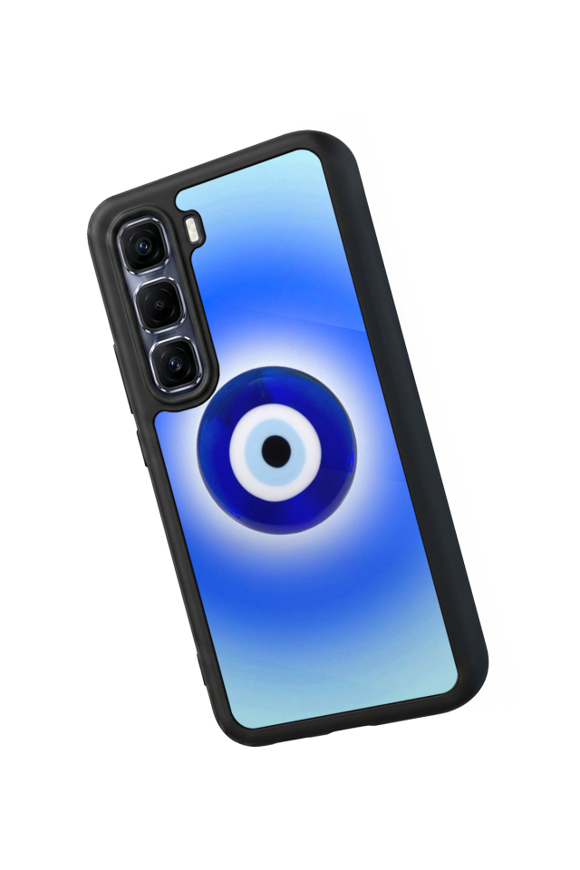 Infinix Hot 60 Pro Plus Uyumlu Nazar Tasarımlı Glossy Premium Kılıf
