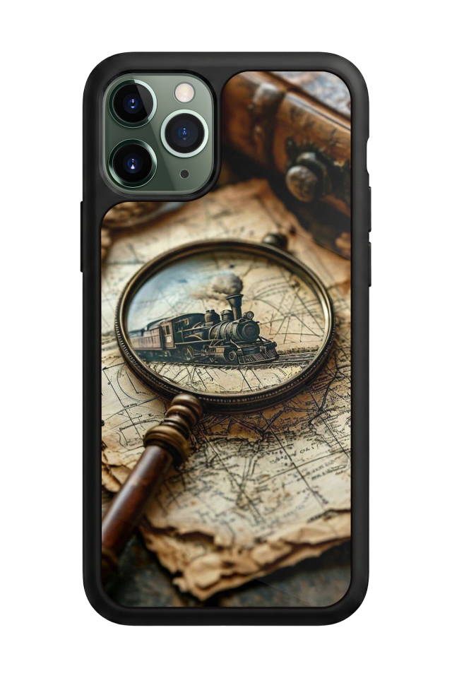 iPhone 11 Pro Uyumlu Pusula Tasarımlı Glossy Premium Kılıf